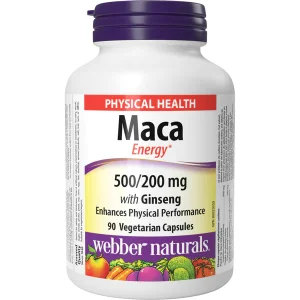 قرص ماکا MACA Energy with Ginseng وبر Webber Naturals (90 عددی)