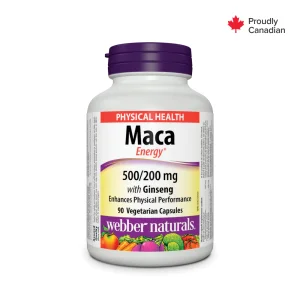 قرص ماکا MACA Energy with Ginseng وبر Webber Naturals (90 عددی)