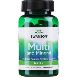 قرص مولتی ویتامین مینرال Swanson Multivitamin Mineral سوانسون (100 عددی)