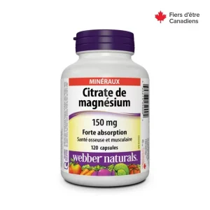 قرص منیزیم سیترات Webber Naturals Magnesium Citrate 150mg وبر نچرالز (120 عددی)