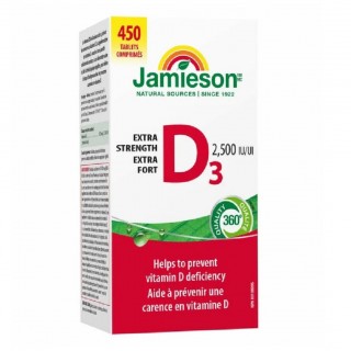 قرص ویتامین Jamieson D3 2500iu جیمیسون (365 عددی)