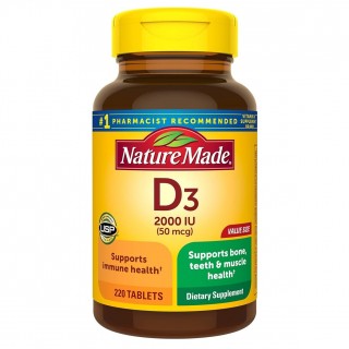 قرص ویتامین D3 2000iu نیچرمید NatureMade (220 عددی)