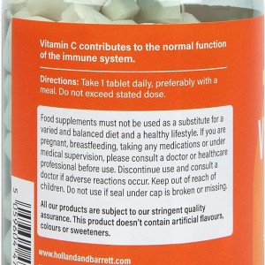 قرص ویتامین Holland & Barrett Vitamin C 1000mg هلند اند بارت (240 عددی)