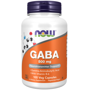 قرص گابا آمینو بوتیریک اسید NOW GABA 500mg (100 عددی)