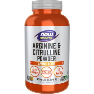 پودر ال-آرژنین و سیترولین NOW L-Arginine & Citrulline Powder 1.500mg (340 گرم)