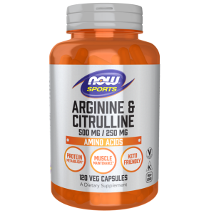 کپسول ال-آرژنین و سیترولین NOW L-Arginine 500mg & Citrulline 250mg (120 عددی)