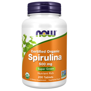 قرص جلبک اسپرولینا NOW Spirulina 500mg (200 عددی)