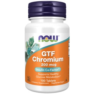 قرص کروم NOW GTF Chromium 200mcg (100 عددی)