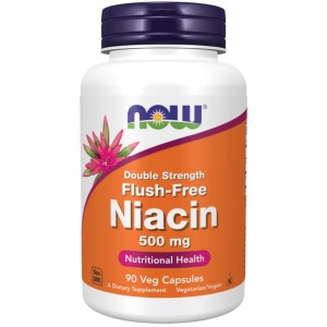 کپسول ویتامین NOW Niacin flush free B3 500mg (90 عددی)