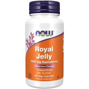 کپسول رویال ژلی NOW Royal Jelly 500mg (60 عددی)