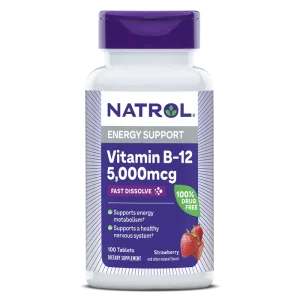 قرص ویتامین رهش سریع Natrol B12 Fast Dissolve 5000mcg ناترول (100 عددی)