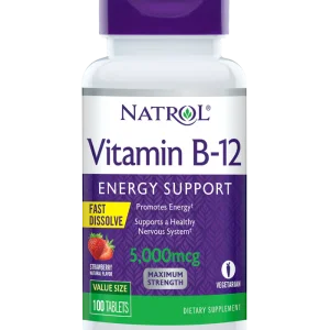 قرص ویتامین رهش سریع Natrol B12 Fast Dissolve 5000mcg ناترول (100 عددی)