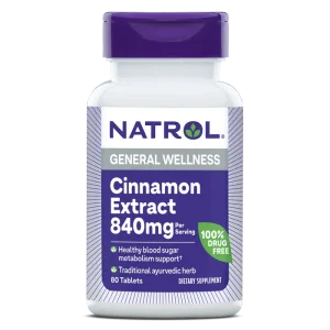 قرص عصاره دارچین Natrol Cinnamon Extract 840mg ناترول (80 عددی)