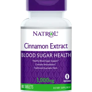 قرص عصاره دارچین Natrol Cinnamon Extract 840mg ناترول (80 عددی)