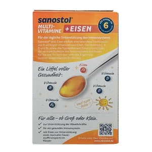شربت مولتی ویتامین کودک با آهن Sanostol Multi Vitamin + Eisen (460 میل)