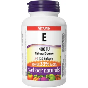 سافت ژل ویتامین E 400iu وبر Webber Naturals (120 عددی)