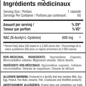 قرص استیل سیستین ALLMAX NAC N-Acetyl-L-Cysteine 600mg (60 عددی)