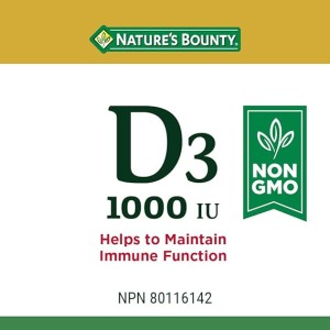 قرص ویتامین D3 1000iu نیچرز بونتی (400 عددی)