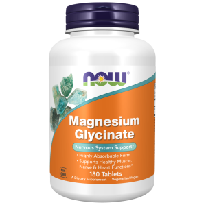 قرص منیزیم گلیسینات NOW Magnesium Glycinate 200mg (180 عددی)