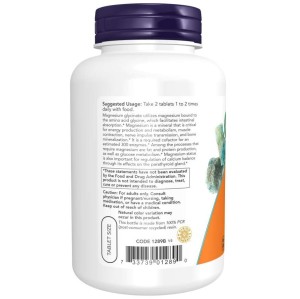 قرص منیزیم گلیسینات NOW Magnesium Glycinate 200mg (180 عددی)