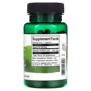 کپسول برگ مورینگا Swanson Moringa Leaf 400mg (60 عددی)