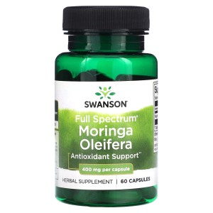 کپسول برگ مورینگا Swanson Moringa Leaf 400mg (60 عددی)