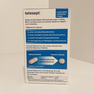 قرص منیزیم تتسپت Tetesept Magnesium 400mg (30 عددی)