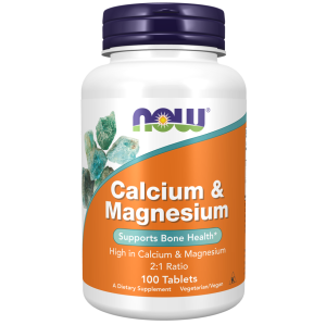 قرص کلسیم منیزیم NOW Calcium & Magnesium (100 عددی)