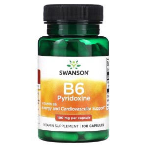 کپسول ویتامین Swanson B6 100mg سوانسون (100 عددی)