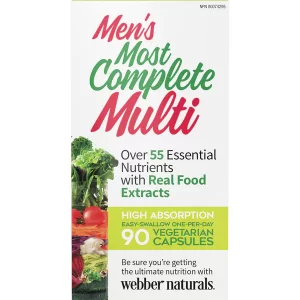 قرص مولتی ویتامین Webber Naturals Men’s Most Complete Multi Vitamin وبر نچرالز (90 عددی)