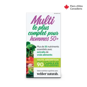 قرص مولتی ویتامین مردانه بالای 50 سال Webber Naturals Men’s +50  Multi Vitamin وبر نچرالز (90 عددی)