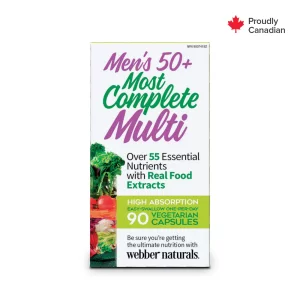 قرص مولتی ویتامین مردانه بالای 50 سال Webber Naturals Men’s +50  Multi Vitamin وبر نچرالز (90 عددی)