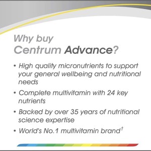 مولتی ویتامین سنتروم Centrum Advance (100 عددی)