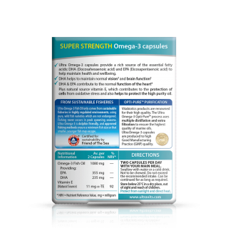 قرص امگا Ultra Omega 3 ویتابیوتیکس (30 عددی)