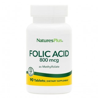 قرص فولیک اسید NaturesPlus Folic Acid 800mcg نیچرز پلاس (90 عددی)