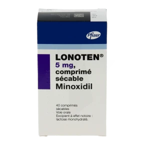 قرص ماینوکسیدیل Lonoten Minoxidil 5mg (40 عددی)