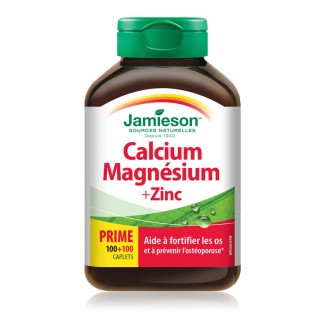 قرص کلسیم منیزیم زینک Jamieson Calcium Magnesium + Zinc جیمیسون  (200 عددی)