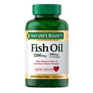 سافت ژل فیش اویل Nature's Bounty Fish Oil 1200mg نیچرز بونتی (120 عددی)