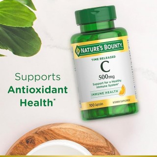 کپسول ویتامین Nature's Bounty Vitamin C 500mg نیچرز بونتی (100 عددی)