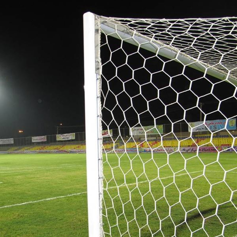 تور دروازه فوتبال شش ضلعی ابریشمی بسته دو عددی | لیگ برتر