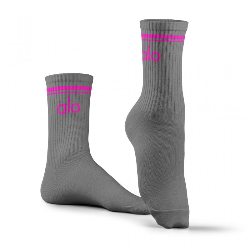 جوراب ورزشی ساق بلند ALO مدل ALO600 | خاکستری