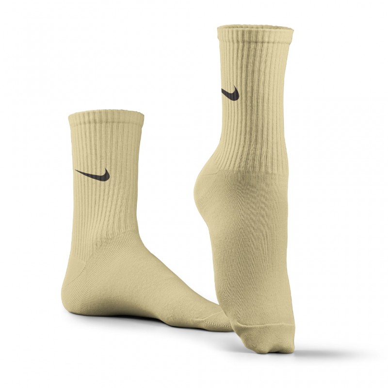 جوراب ورزشی ساق بلند نایکی مدل NSB-500 | کرم