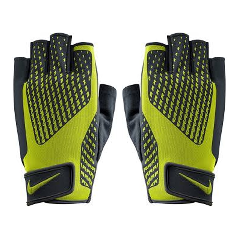 دستکش بدنسازی مردانه نایکی مدل CORE LOCK TRAINING | مشکی/سبز