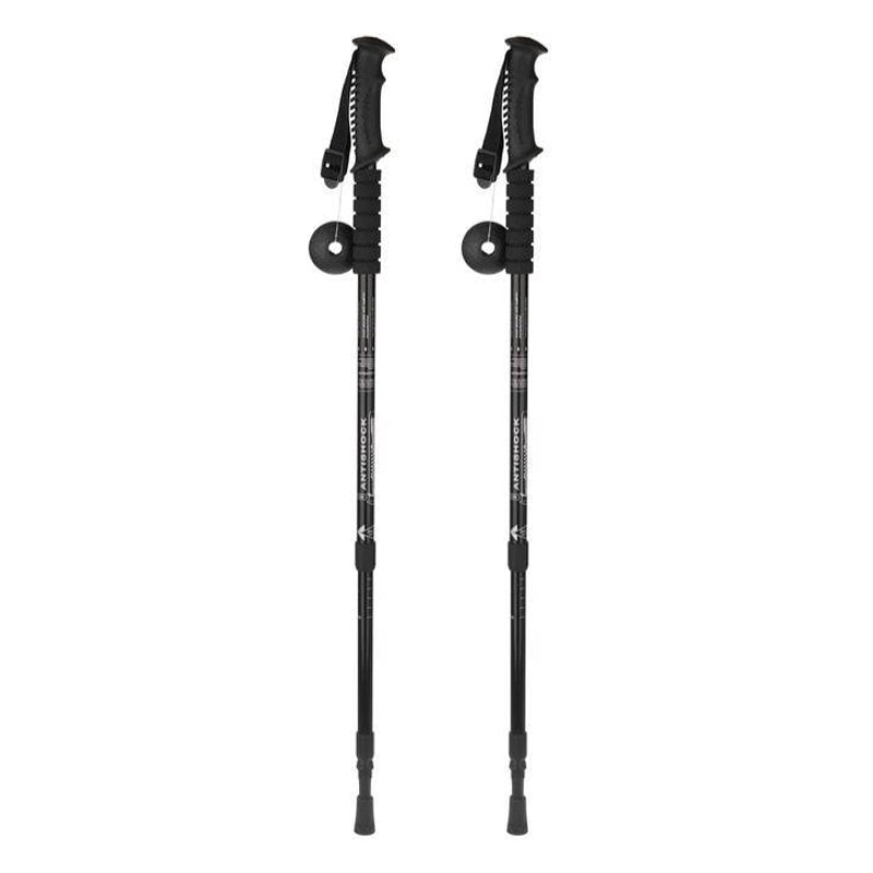 عصای باتومی کوهنوردی آنتی شوک مدل AS-350 | بسته دو عددی | اورجینال | مشکی