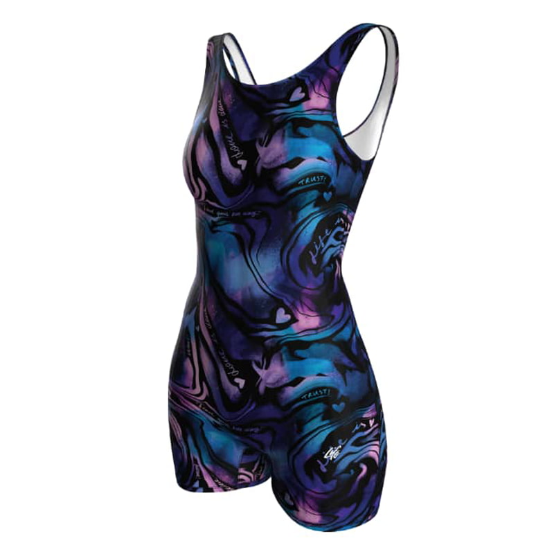 مایو شنا زنانه یک تکه مدل MZ150-P |  پادار | طرح دار