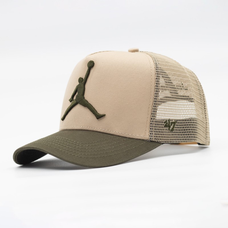 کلاه کپ جردن مدل JORDAN-CAP-JC5565 | کرم/سبز