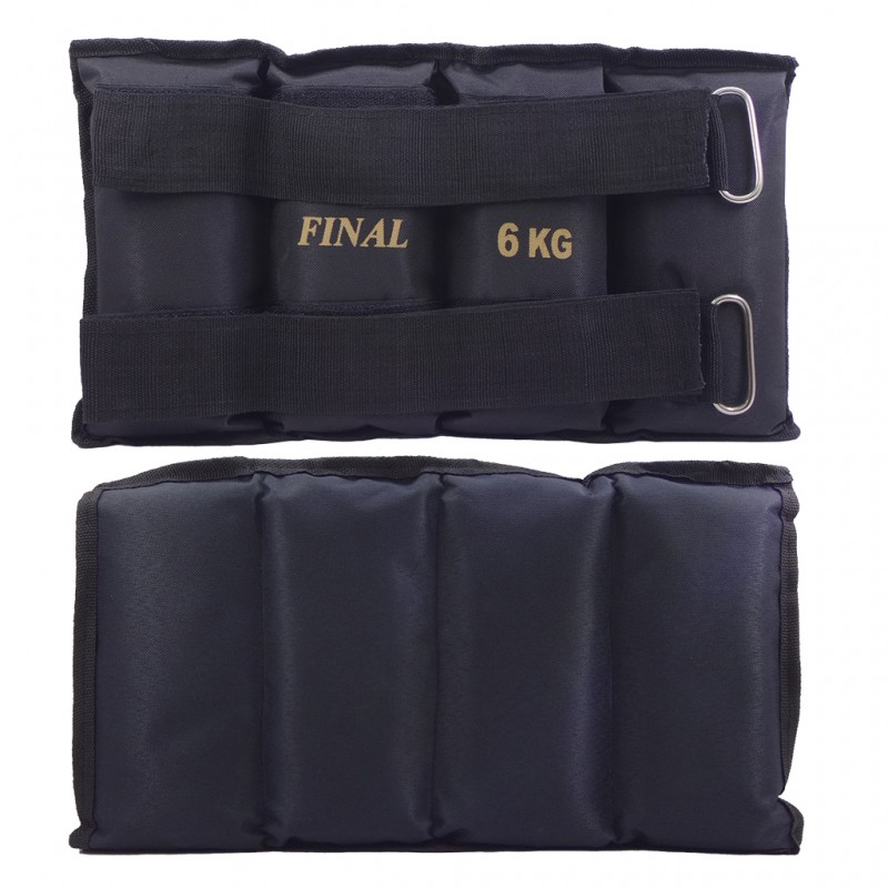 وزنه مچ دست و پا فینال مدل شنی | 6 کیلوگرمی | بسته دوعددی | Final Fitness Ankle Weight