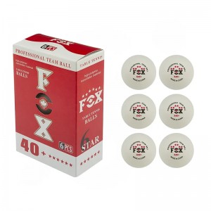 توپ پینگ پنگ فاکس 6 ستاره 40+ T006 بسته 6 عددی | سفید