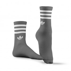 جوراب ورزشی ساق بلند آدیداس مدل ASB-400 | خاکستری