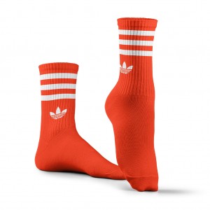 جوراب ورزشی ساق بلند آدیداس مدل ASB-900 | قرمز روشن